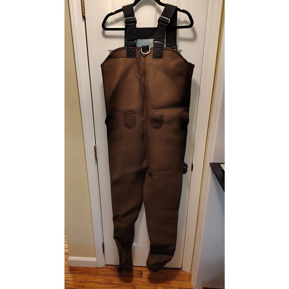 RedHead Brown Neoprene Hip Waders Overalls Worn once Size L - Picture 3 of 10